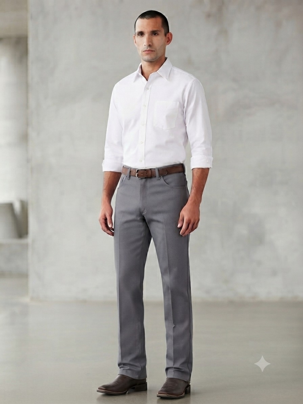 NWT Men's Wrangler Wrancher Dress Jeans Grey 82GY 33x34 Regular Fit